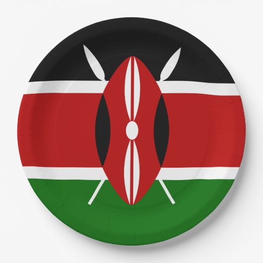 Kenyan Flag (Kenia) Papieren Bordje (Voorkant)