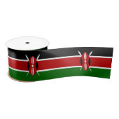Kenyan Flag (Kenia) Satijnen Lint (Spoel)