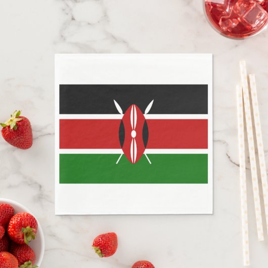 Kenyan Flag (Kenia) Servet (Insitu)