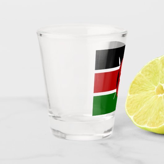 Kenyan Flag (Kenia) Shot Glas (Links)