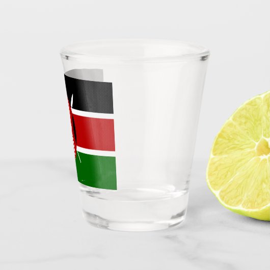Kenyan Flag (Kenia) Shot Glas (Rechts)