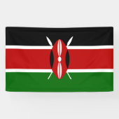 Kenyan Flag (Kenia) Spandoek (Horizontaal)