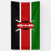 Kenyan Flag (Kenia) Spandoek (Verticaal)