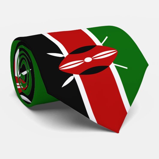 Kenyan Flag (Kenia) Stropdas (Opgerold)