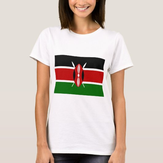 Kenyan Flag (Kenia) T-shirt (Voorkant)