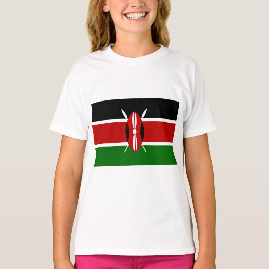 Kenyan Flag (Kenia) T-shirt (Voorkant)