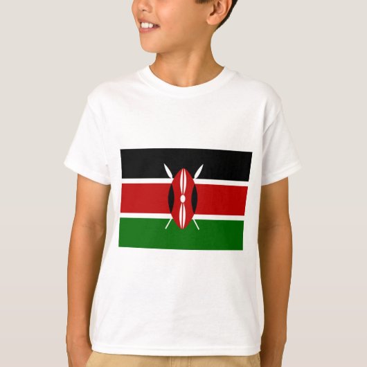 Kenyan Flag (Kenia) T-shirt (Voorkant)