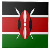 Kenyan Flag (Kenia) Tegeltje (Voorkant)