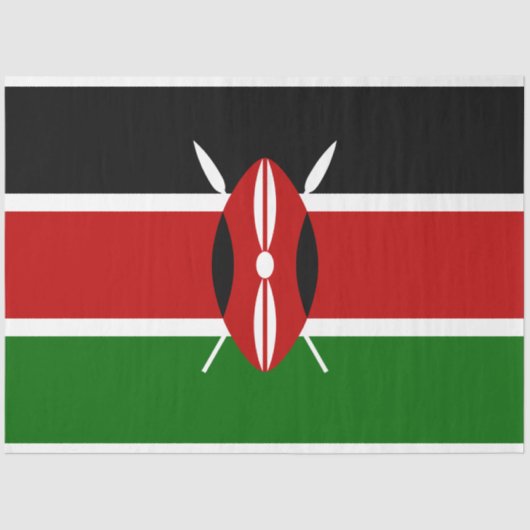 Kenyan Flag (Kenia) Tissuepapier (Voorkant)