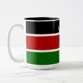 Kenyan Flag (Kenia) Tweekleurige Koffiemok (Links)
