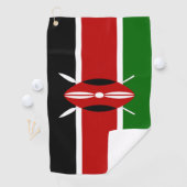 Kenyan Flag & Kenya golfvakantie/sport Golfhanddoek (Insitu)