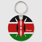 Kenyan Flag & Kenya-vakantie, patriotten/sport Sleutelhanger (Voorkant)