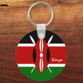 Kenyan Flag & Kenya-vakantie, patriotten/sport Sleutelhanger (Voorkant)