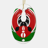 Kenyan Flag Keramisch Ornament (Links)