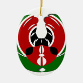 Kenyan Flag Keramisch Ornament (Voorkant)