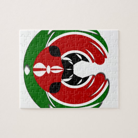 Kenyan Flag Legpuzzel (Horizontaal)