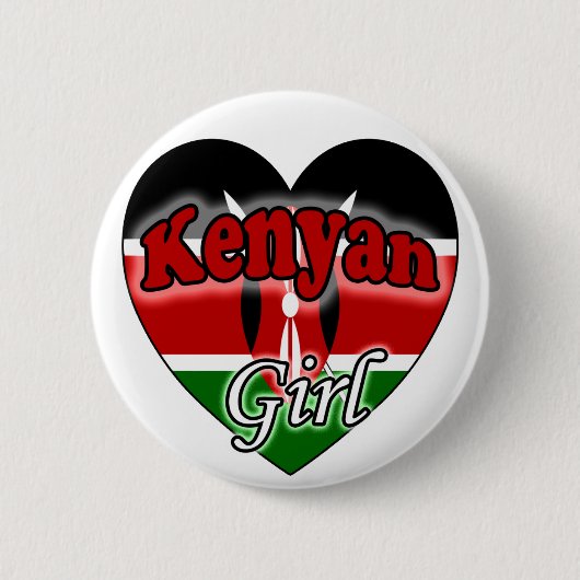 Kenyan Girl Ronde Button 5,7 Cm (Voorkant)