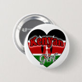 Kenyan Girl Ronde Button 5,7 Cm (Voorkant /achterkant)