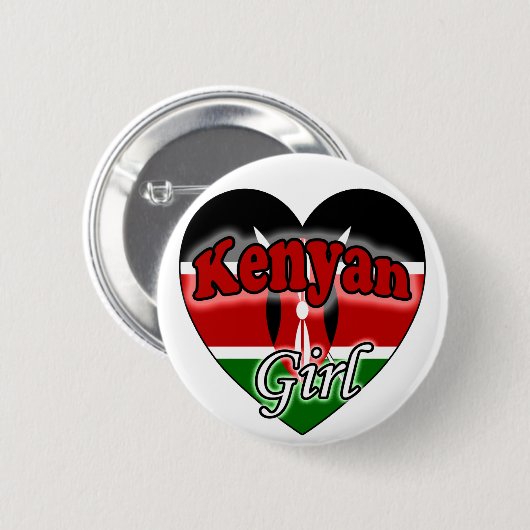 Kenyan Girl Ronde Button 5,7 Cm (Voorkant /achterkant)