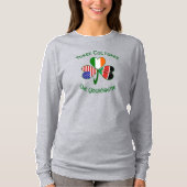 Kenyan Irish American Flags Shamrock Personalized T-shirt (Voorkant)