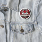 Kenyan Kenia Canada Canada Tree Roots Flag Ronde Button 5,7 Cm (In situ)