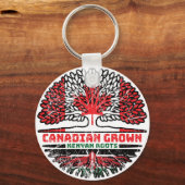 Kenyan Kenia Canada Canada Tree Roots Flag Sleutelhanger (Voorkant)