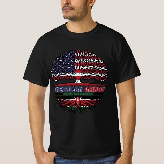 Kenyan Kenya US American USA United States Tree T-shirt (Voorkant)