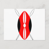 Kenyan Maasai Shield Briefkaart (Voorkant)