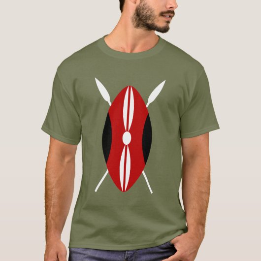 Kenyan Maasai Shield T-shirt (Voorkant)