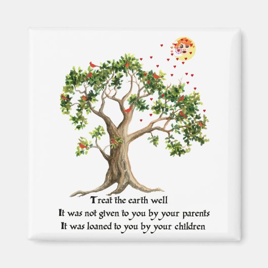 Kenyan Natuur Proverb Magneet (Voorkant)