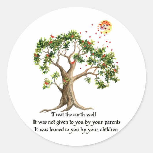 Kenyan Natuur Proverb Ronde Sticker (Voorkant)