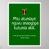 Kenyan Proverb Poster (Voorkant)