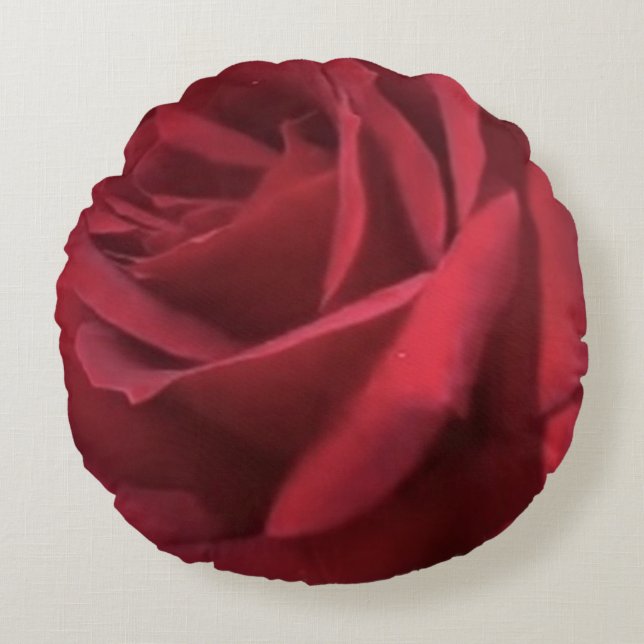 Kenyan Red Rose Rond Kussen (Voorkant)