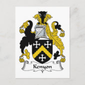 Kenyon Family Crest Briefkaart (Voorkant)