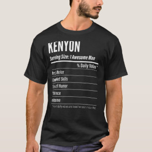 Kenyon Serving Maat Voeding Etiket Calorieën T-shirt