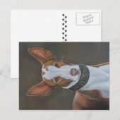 Kenzie het Ibizan Hound Dog Art Briefkaart (Voorkant / Achterkant)