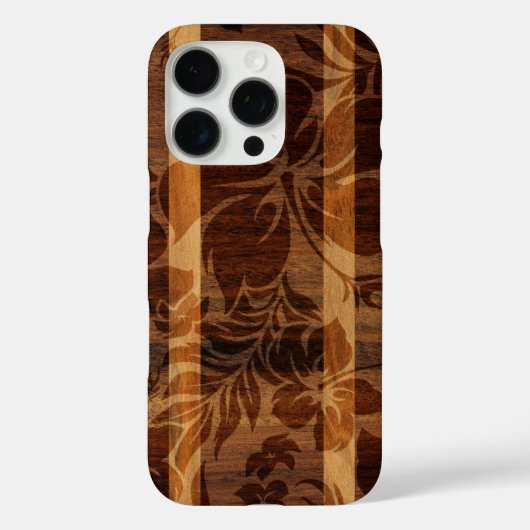 Keokea Beach Faux Hout Surfboard in Koa Case-Mate iPhone Case (Achterkant)