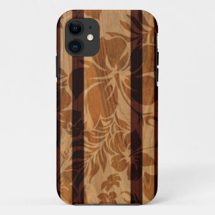 Keokea Beach Faux Wood Surfboard iPhone 5 Hoesjes