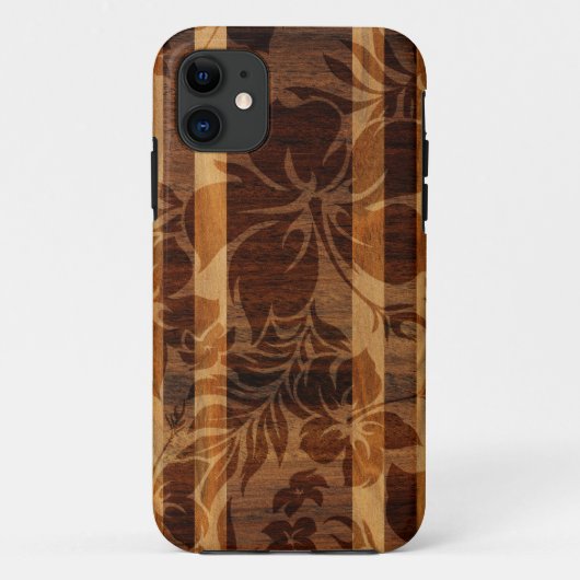 Keokea Beach Faux Wood Surfboard iPhone 5 Hoesjes (Achterkant)