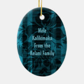 Keokea Beach Faux Wood Surfboard Keramisch Ornament (Achterkant)
