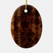 Keokea Beach Faux Wood Surfboard Keramisch Ornament (Voorkant)