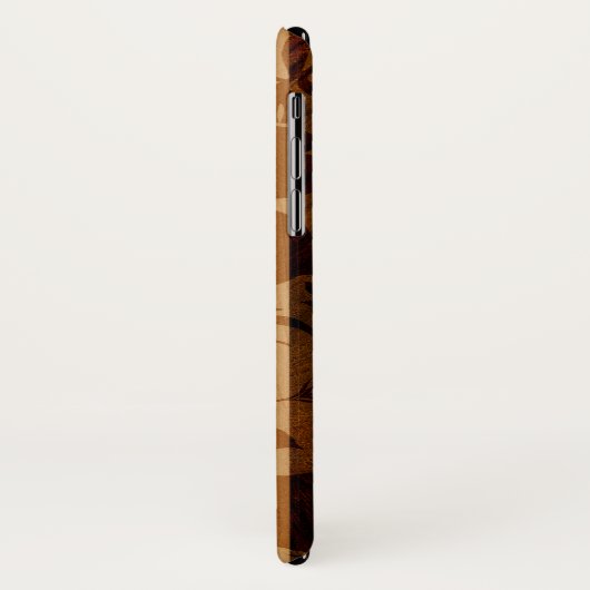 Keokea Beach Hibiscus Faux Wood Surfboard Case-Mate iPhone Case (Achterkant/links)