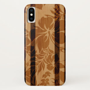 Keokea Beach Hibiscus Nep-hout Surfplank Case-Mate iPhone Case