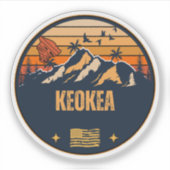 Keokea, Hawaï Sticker (Voorkant)
