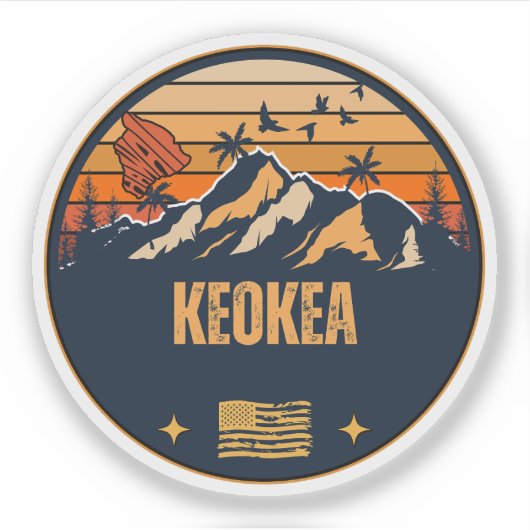 Keokea, Hawaï Sticker (Voorkant)