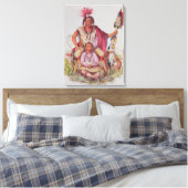 Keokuk of "Watchful Fox", chef van de Sauks Canvas Afdruk (Insitu (Slaapkamer))