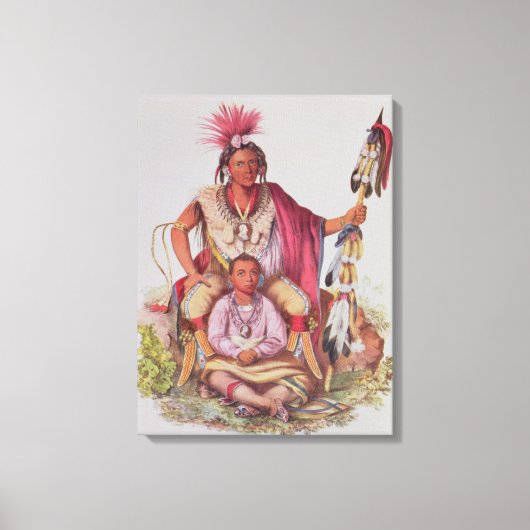 Keokuk of "Watchful Fox", chef van de Sauks Canvas Afdruk (Voorkant)