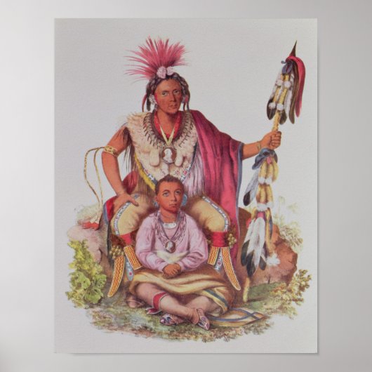Keokuk of "Watchful Fox", chef van de Sauks Poster (Voorkant)