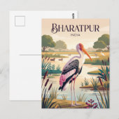 Keoladeo Nationaal Park India Briefkaart (Voorkant / Achterkant)