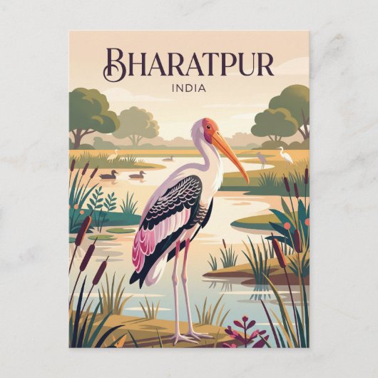 Keoladeo Nationaal Park India Briefkaart (Voorkant)